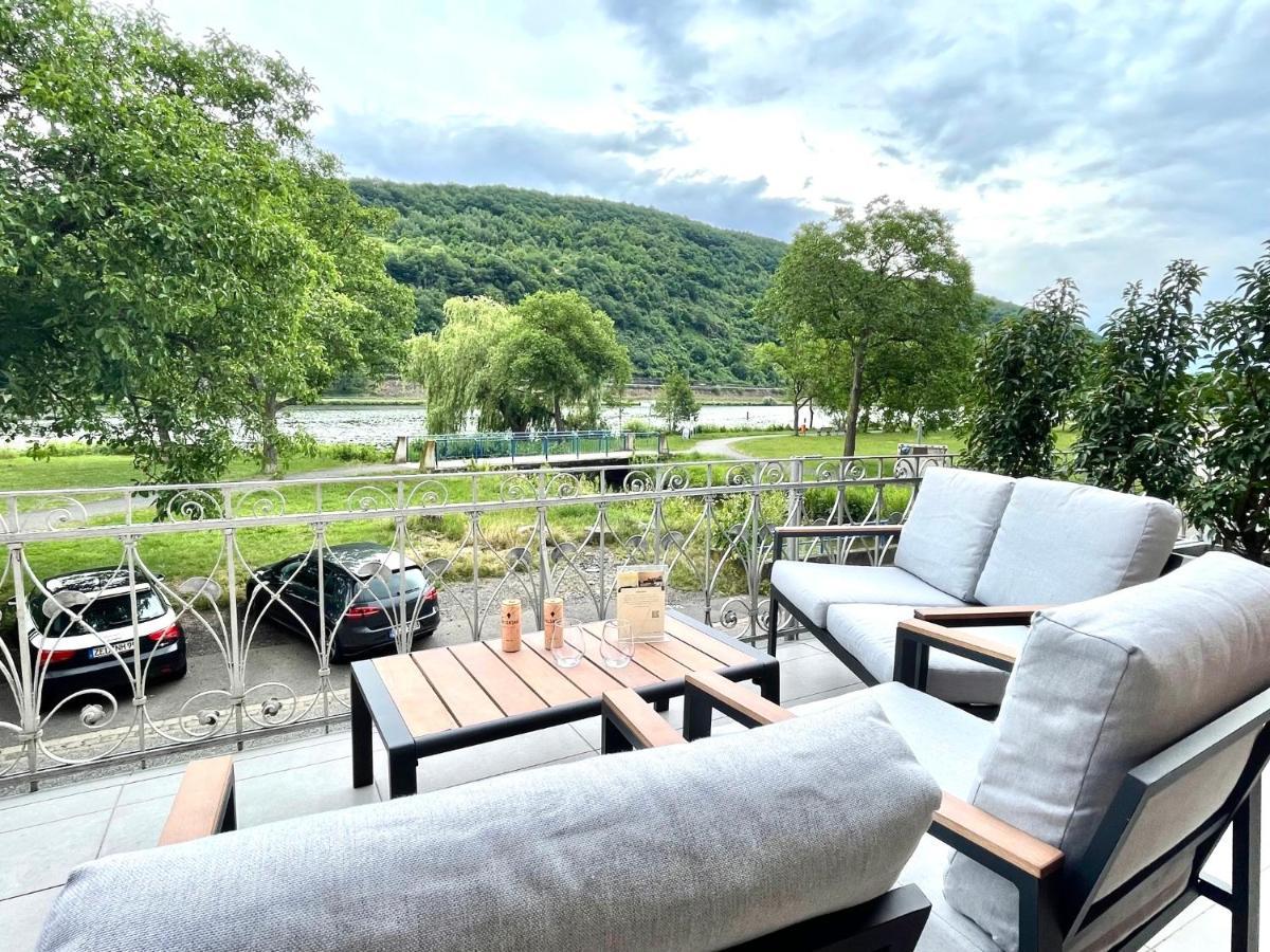 Direct Moselle view 200m² 4 SZ 10Pers Terrace Appartement Sankt Aldegund Buitenkant foto
